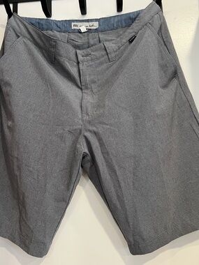 Travis Mathew Gray Performance Flat-Front Shorts